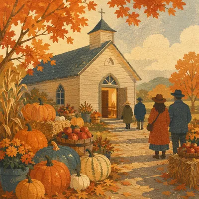 Autumn Harvest Festival at Country Church