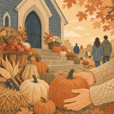 Autumn Harvest Festival at Country Church