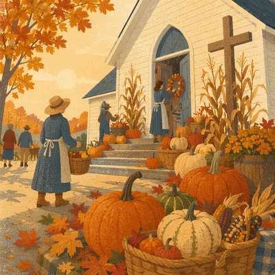 Autumn Harvest Festival at Country Church