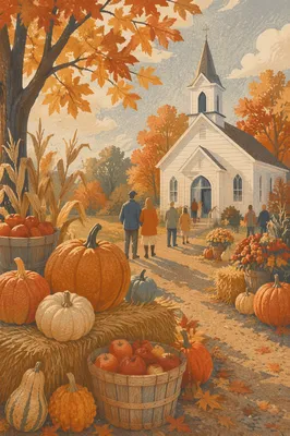 Autumn Harvest Festival at Country Church
