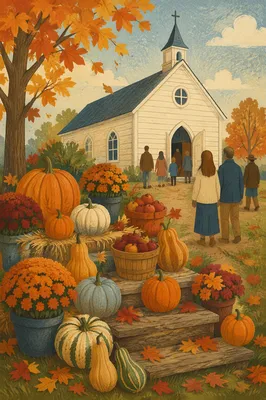 Autumn Harvest Festival at Country Church