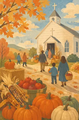 Autumn Harvest Festival at Country Church