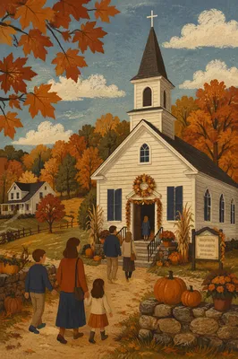Autumn Harvest Festival at Country Church