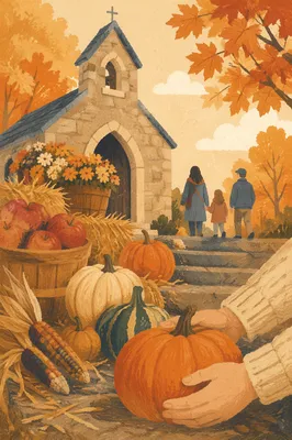 Autumn Harvest Festival at Country Church