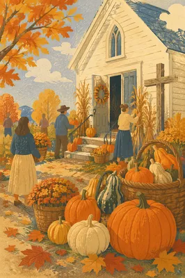 Autumn Harvest Festival at Country Church