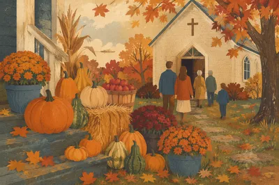 Autumn Harvest Festival at Country Church