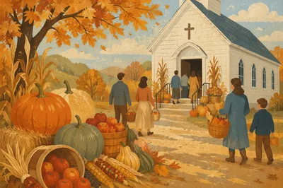 Autumn Harvest Festival at Country Church