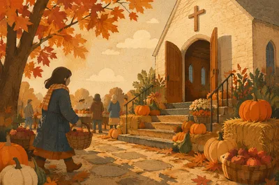 Autumn Harvest Festival at Country Church