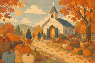 Autumn Harvest Festival at Country Church
