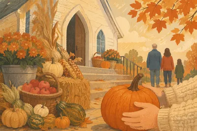 Autumn Harvest Festival at Country Church