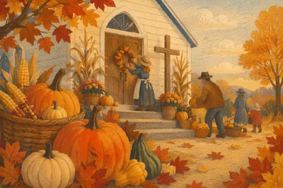 Autumn Harvest Festival at Country Church