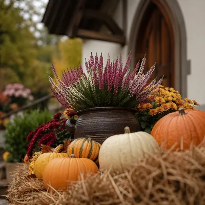Autumn Harvest Pumpkins at Church Porch