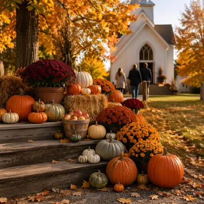 Autumn Harvest Festival at Country Church