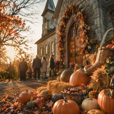 Autumn Harvest Festival at Country Church