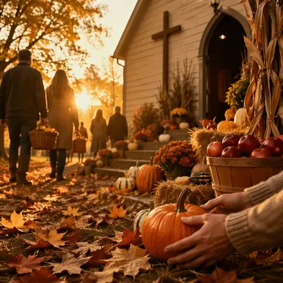 Autumn Harvest Festival at Wooden Church