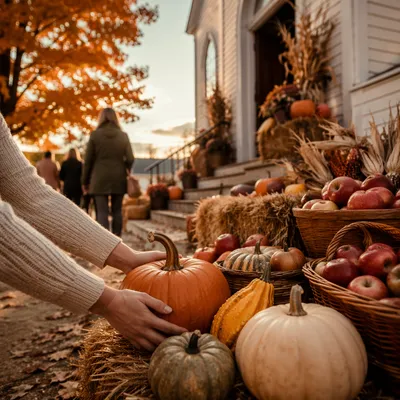 Autumn Harvest Festival at Country Church