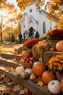 Autumn Harvest Festival at Country Church