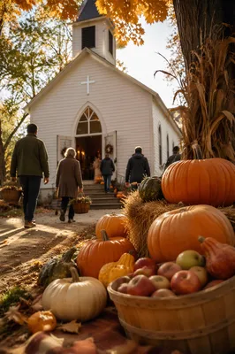 Autumn Harvest Festival at Country Church