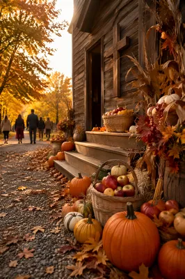 Harvest Festival Pumpkins at Rural Chapel