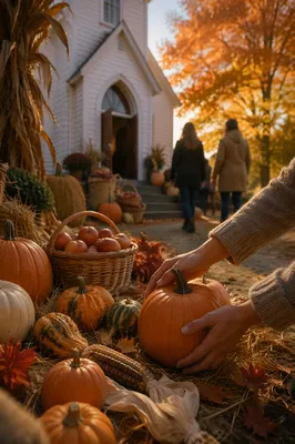 Autumn Harvest Festival at Country Church