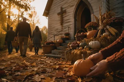 Autumn Harvest Festival at Wooden Church