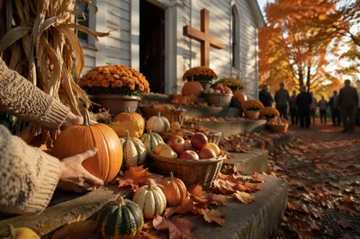 Autumn Harvest Festival at Wooden Church