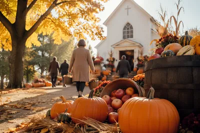 Autumn Harvest Festival at Country Church