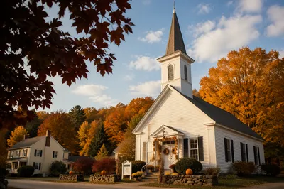 Autumn Harvest Festival at Country Church