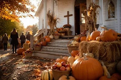 Autumn Harvest Festival at Wooden Church