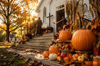 Autumn Harvest Festival at Country Church