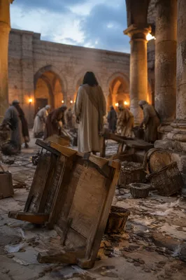 Holy Monday Temple Cleansing at Dusk