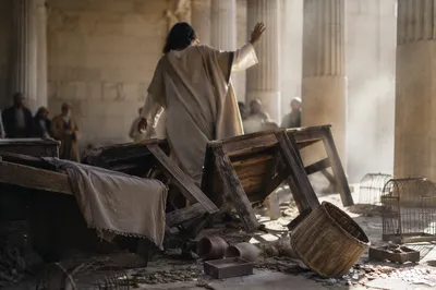 Holy Monday Temple Cleansing Scene