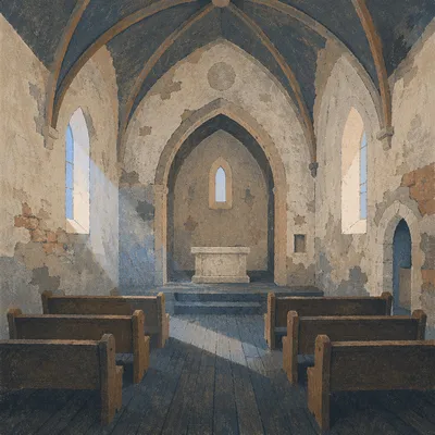 Holy Saturday Empty Chapel Altar Stillness