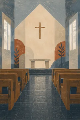 Holy Saturday Empty Church Altar