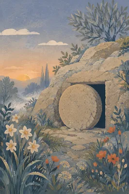 Sealed Tomb in Silent Dawn Waiting