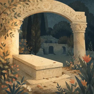 Holy Saturday Sealed Tomb at Dusk