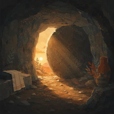 Holy Saturday Sealed Tomb at Dawn