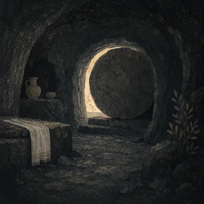 Holy Saturday Sealed Tomb in Darkness