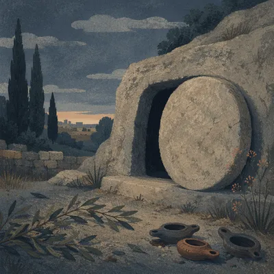 Holy Saturday Sealed Tomb at Dawn