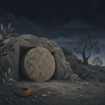 Holy Saturday Sealed Tomb Before Dawn