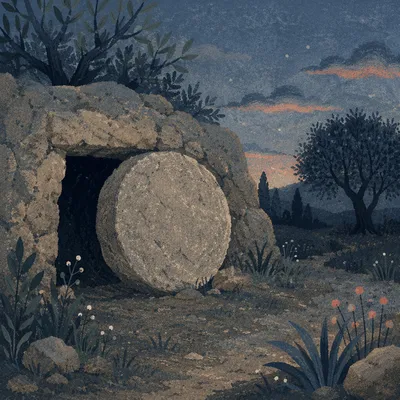 Holy Saturday Sealed Tomb at Dawn