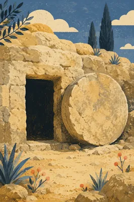 Holy Saturday Sealed Tomb in Sunlight
