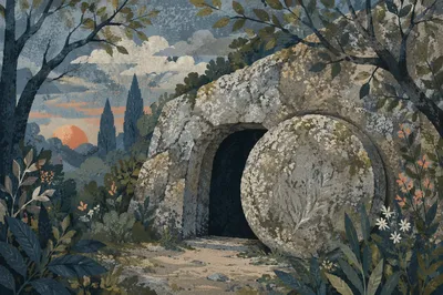 Holy Saturday Sealed Tomb at Dusk
