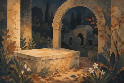 Holy Saturday Sealed Tomb at Dusk