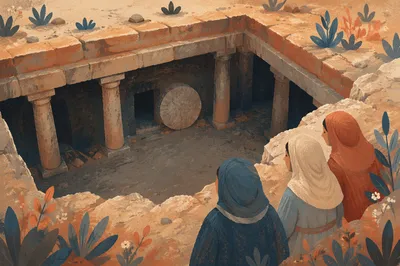 Sealed Holy Saturday Tomb in Silence