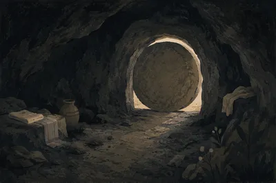 Holy Saturday Sealed Tomb in Darkness