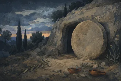 Holy Saturday Sealed Tomb Before Dawn