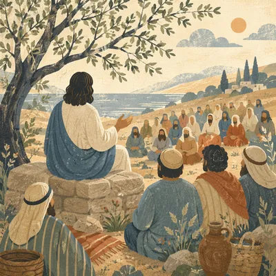 Holy Tuesday Parables on a Sunlit Hillside