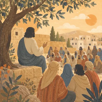 Holy Tuesday Parables in Village Courtyard