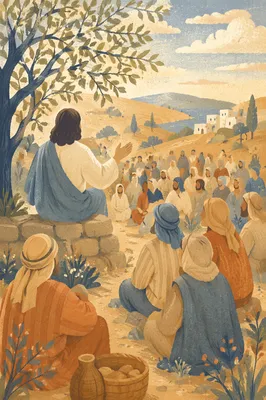 Holy Tuesday Parables on Sunlit Hillside